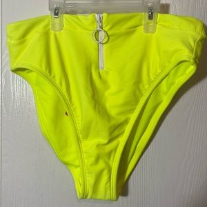Xhilaration High Waisted Bikini Bottom Neon